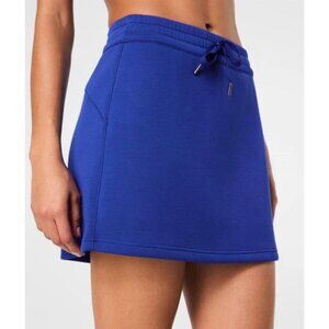 Spanx AirEssentials Skort Cerulean Blue High-Rise Waist Travel Shorts Skirt M